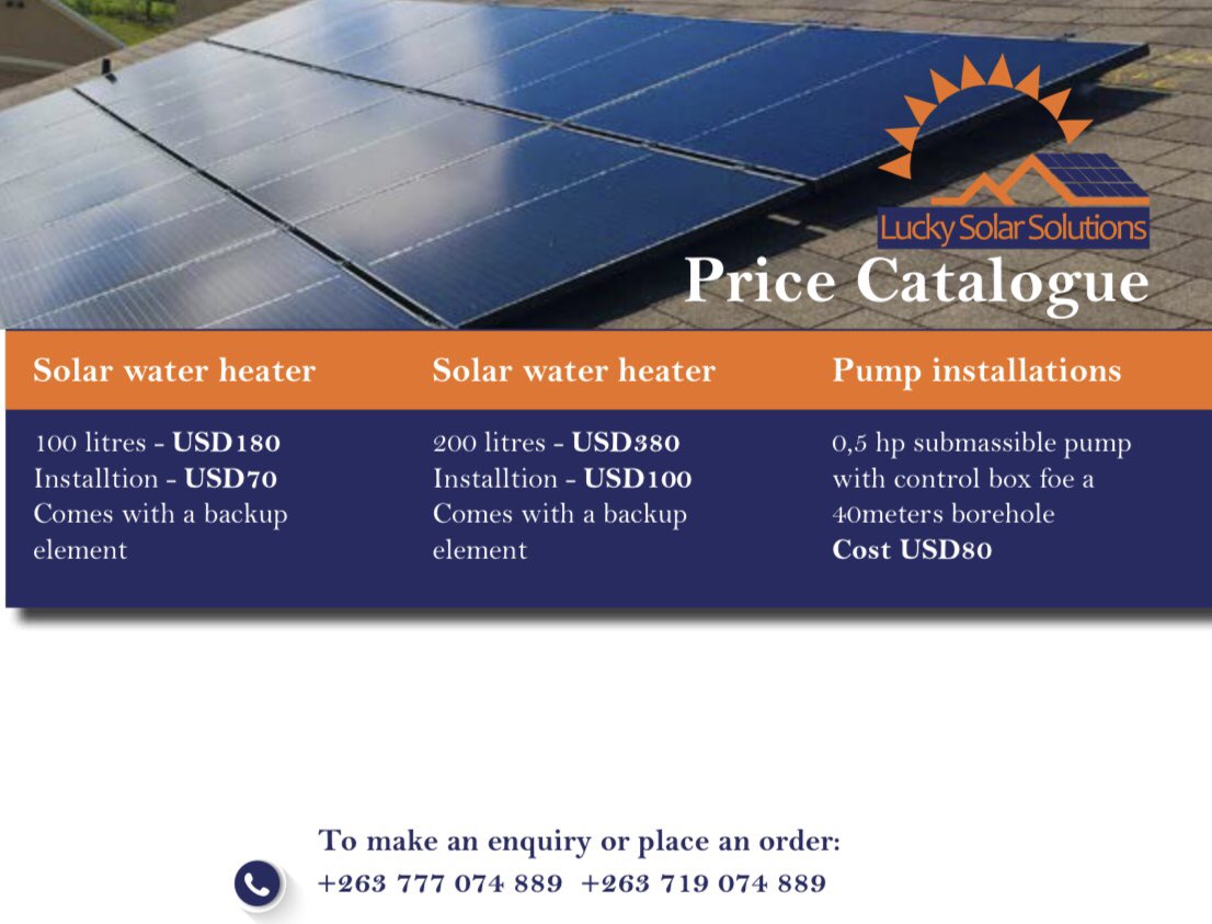luckysolarzw's tweet photo. Whether You Need Solar Panels or Solar Power Systems, We Have Them Here. Contact Us 0777074889 || 0719074889 https://t.co/BORxvCi7n9