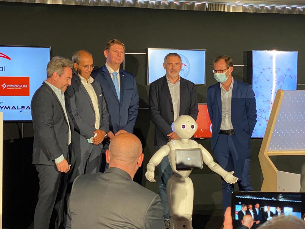 Immersion3D's tweet photo. 🔙 Retour en images sur l’inauguration du Digital Lab d’ArcelorMittal à Dunkerque. 

Le leader de l'acier accélère sa transformation digitale et fait confiance à Immersion pour l'équipement en Réalité Virtuelle, Réalité Augmentée et collaboration avec @shariiing3i. 

#TransfoNum https://t.co/owDktufOo5