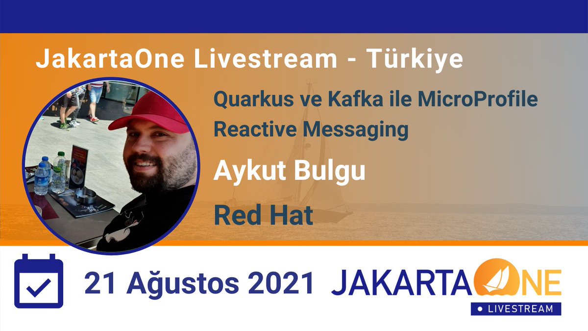 JakartaOneTUR's tweet image. #JakartaOne Livestream Türkçe&apos;nin konuşmacılarını duyurmaktan büyük mutluluk duyuyoruz. Anons edeceğimiz ilk isim, Quarkus ve Kafka ile MicroProfile Reactive Messaging başlıklı konuşmasıyla @systemcraftsman 🎉 Kayıt ve etkinliğe dair diğer detaylar için 👉 jakartaone.org/tr/2021/turkis…