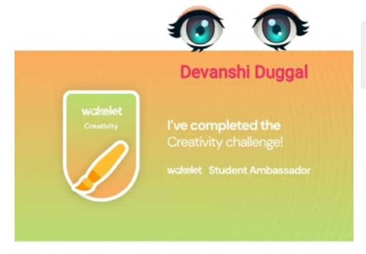 DuggalDevanshi's tweet photo. I completed wakelet creativity challenge and i got the badge.
@shardapullabha2 @pkdhillon08 @charuchhabra2 @wakelet @leg3ndarysannin
@nishajassal7

https://t.co/Fzdw30PKG3 https://t.co/Pxi21Ve1xI