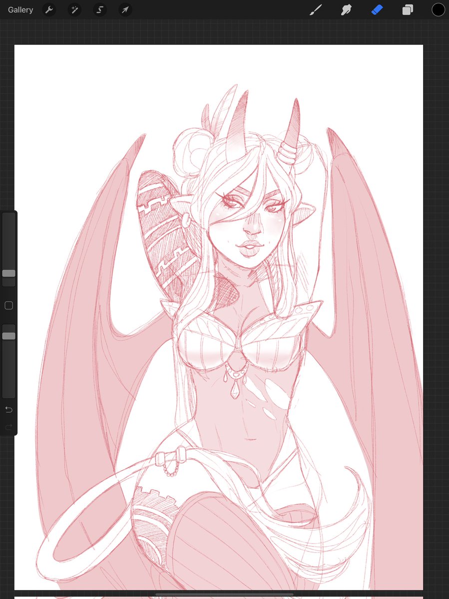 MekaCandy's tweet image. This was just a doodle but idk whether to make her a whole ass character 😳👉👈

#art #artist #digitalart #illustration #drawing #sketch #sketching #ArtistOnTwitter #demon #animeart #anime #animedrawing #animegirl