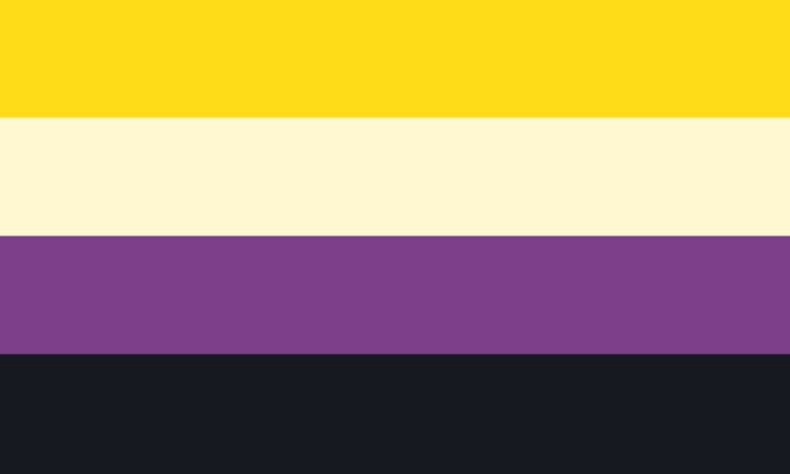 EnstFlags's tweet photo. Koga Oogami (i have no dias and i feel sick in the head: Bloomed) + Nonbinary flag ♡ https://t.co/whXuZwhe31