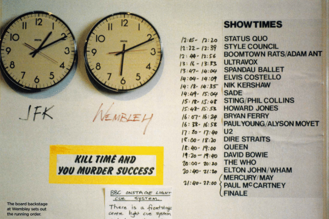 Everyone would have been paying close attention to their watches that day - precision timing! Image from word music magazine, November 2004