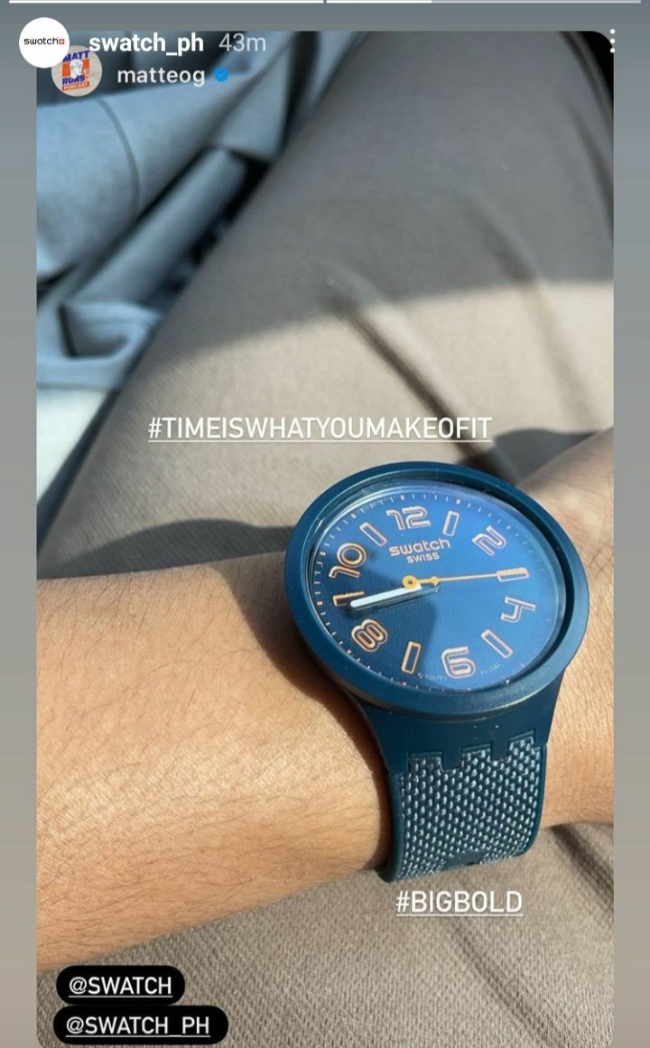 SWATCH
#MatteoGuidicelli #swatch_ph
#TIMEISWHATYOUMAKEOFIT
#BIGBOLD 
@mateoguidicelli @Swatch