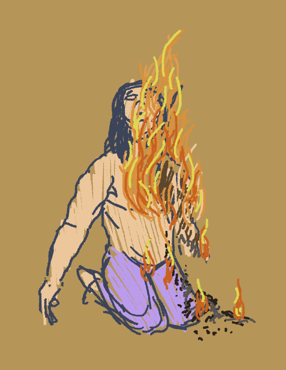 Artrhyll's tweet photo. Don't burn yourself out. Quick sketch coz I'm tired 😫 https://t.co/zH3vjp253B