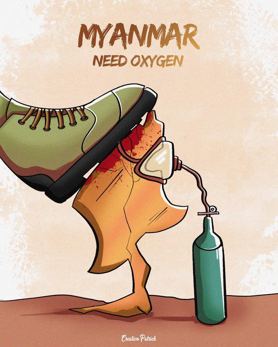 KyawMoe199242's tweet photo. Myanmar Junta ordered to stop selling oxygen refills/supplies to civilians in Yangon. They wants the supplies to go straight to the hospitals &amp; no sympathy &amp; care for civilians lining up for  oxygen.
#SACWantsCovidUncontrollable
#WhatsHappeningInMyanmar #MyanmarNeedO2 https://t.co/8cB2l2zWty
