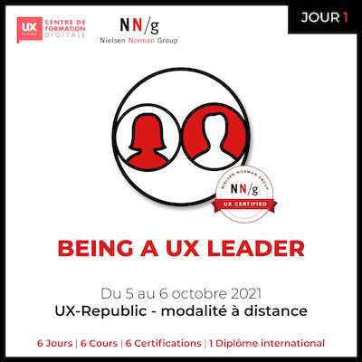 Devenez un #leader de l'#uxdesign en suivant les 6 formations exclusives &amp; Certification NN/g internationale organisée avec UX-Republic. Réservez vite vos places ! 👉  lnkd.in/d4afx5n
#ux #training #leadership