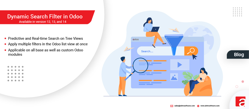 Aktiv_Software's tweet image. Odoo Dynamic Search Filter- Bringing accurate data from numerous access points. aktivsoftware.com/predictive-sea…

#dynamicsearch #searchoptimisation #customerp #erpsolutions #erpsoftware #odoo14 #erpdevelopment