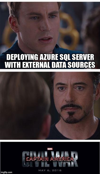 overflow_meme's tweet image. Deploying Azure SQL Server with external data sources stackoverflow.com/questions/6835… #azuresqldatabase #sqlserverdatatools #externaldatasource #continuousdeployment #sqlserver