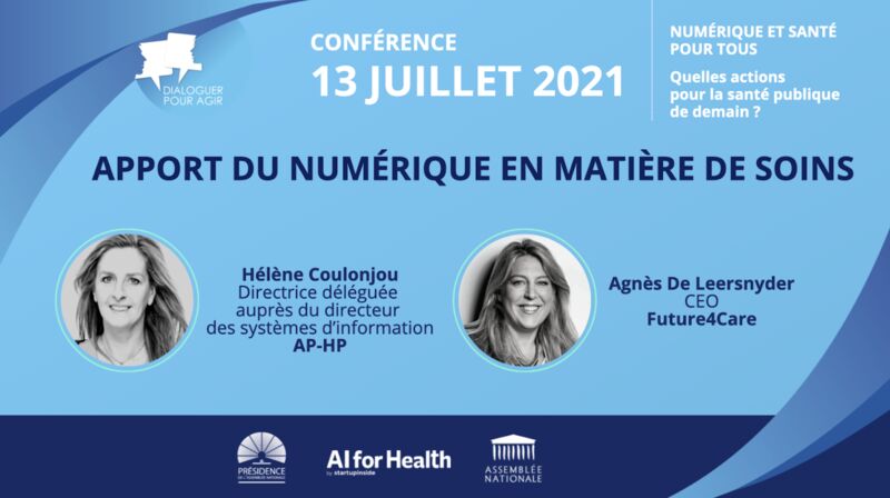 🎙 Conférence #DialoguerPourAgir #AIforHealth : <a href="/A_deleersnyder/">Agnès De Leersnyder</a>, CEO de l’accélérateur de #startups #eSanté @Future_4_Care, aborde la #santé publique de demain et l’apport du #numérique en matière de #soins. #Future4care
🔴En direct <a href="/AssembleeNat/">Assemblée nationale</a> ➡bit.ly/3kbisGO