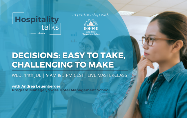 Less than 80 spots left for our next #Masterclass! Don’t miss the opportunity to optimize your decision-making processes. 🗓️Tomorrow at 9AM bit.ly/3gVSSlM and at 5PM bit.ly/3gPUFKg. Choose the session that works best for you! - #Hospitality #Webinar #leadership