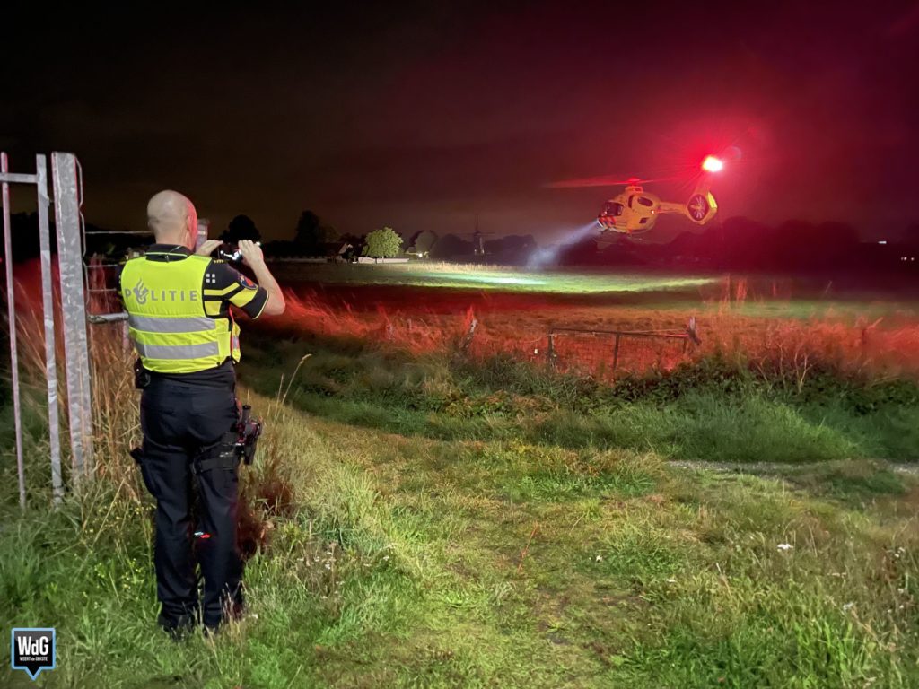 Traumahelikopter landt 's nachts in Weert voor medische noodsituatie ?. #Weert.