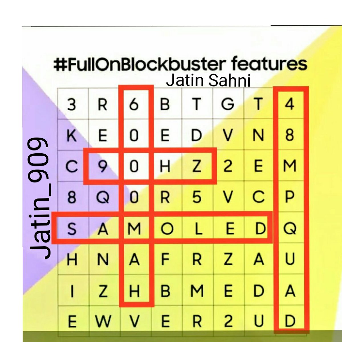 Jatin_909's tweet photo. @SamsungIndia @SamsungIndia
S AMOLED
90 HZ
6000 mAh 
48 MP QUAD
#FullOnBlockbusterchallenge 
 #SamsungGalaxyF22
Tag
@Priya94058046 
@gurgaon_rangers 
@mysterioussu 
@imPalak18 
@Ajayswami1231 
@pankajsingh630 
@itsmeswatiii 
@NayanKeshrani https://t.co/3mct7NuIjC