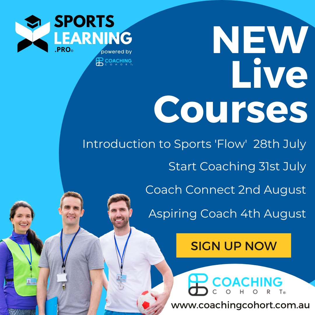 New <a href="/coachingcohort/">@CoachingCohort</a> Live Courses ready to go! Sign Up Today 
coachingcohort.com.au/courses