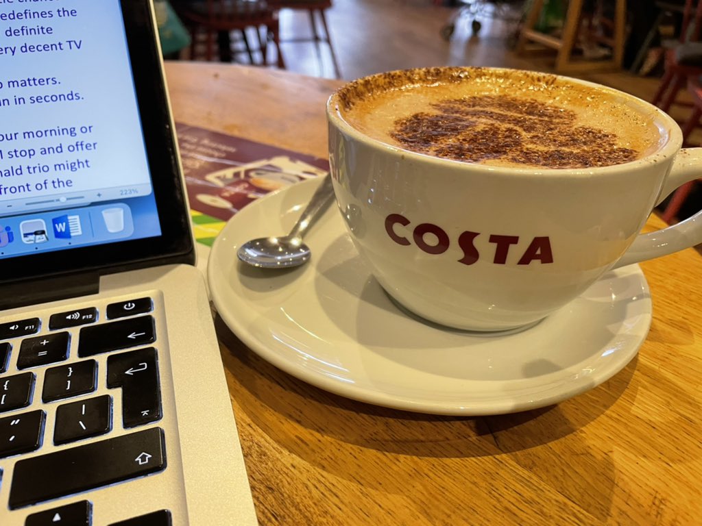 ErinGreenAuthor's tweet image. A working coffee break 👩🏻‍💻#AmWriting #DraftOne #CampNaNo @NaNoWriMo