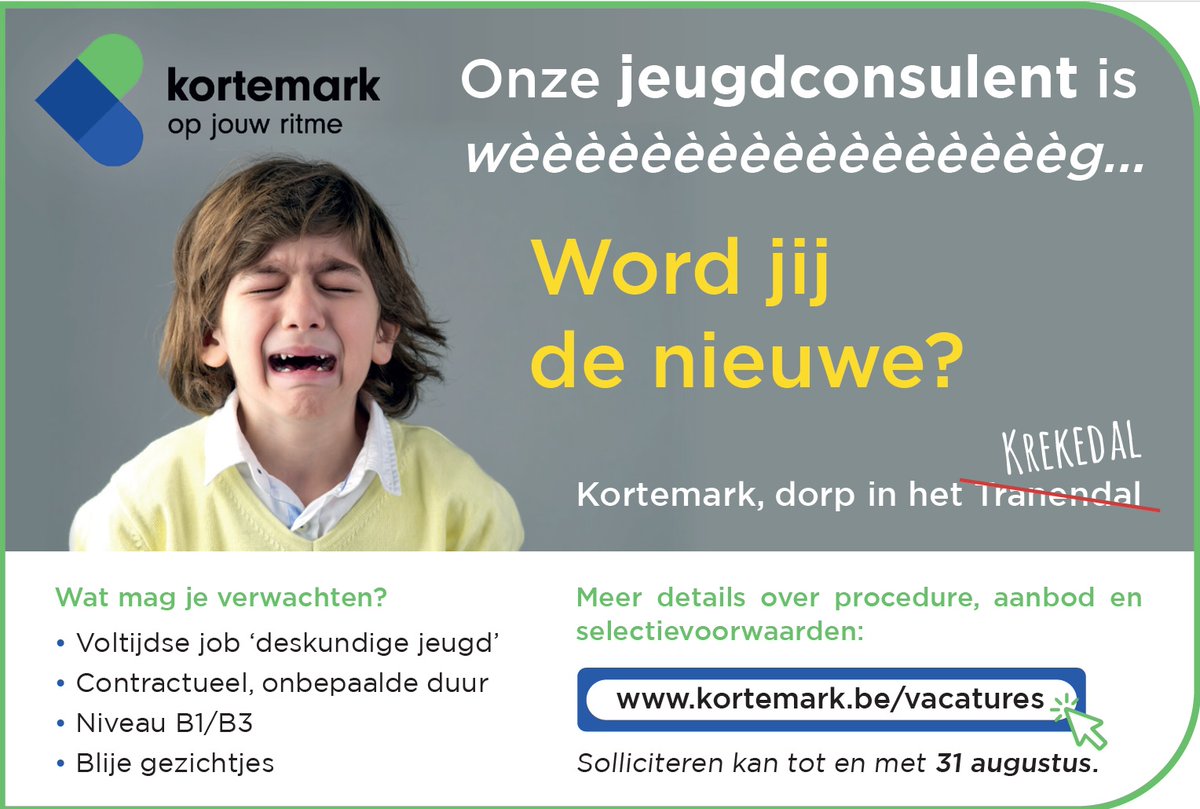 Fijne job beschikbaar in onze gemeente, check onze website voor meer details!