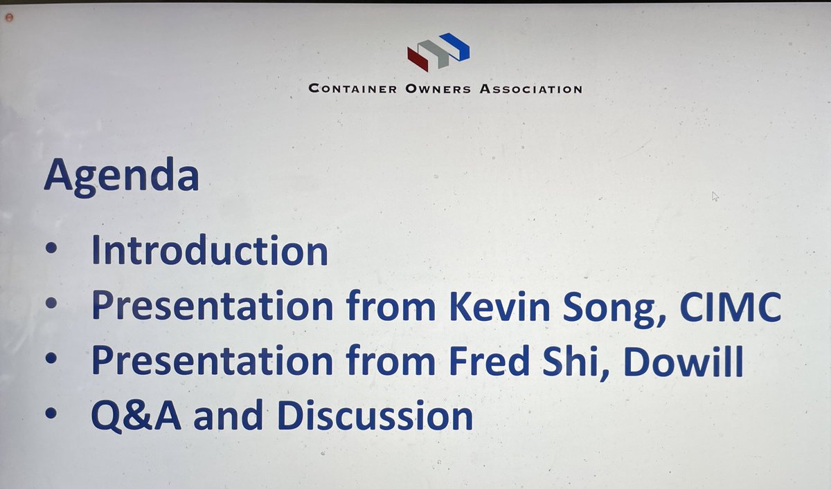 “Coatings for Reefer Containers” webinar underway 

Topics:

- Background and reasons for the transition away from Hot Zinc Spray

- Status of the conversion process and changes undertaken in the factories 

- The alternative coatings systems and testing that has been undertaken