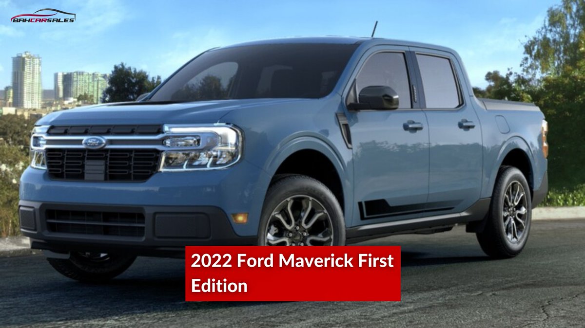BahCarSales's tweet photo. The 2022 Ford Maverick is ready to shake things up with its standard hybrid engine, unibody construction, and small size. The Maverick can be optioned with a handful of packages that change its aesthetic and capability. https://t.co/ocMcDrGZgI