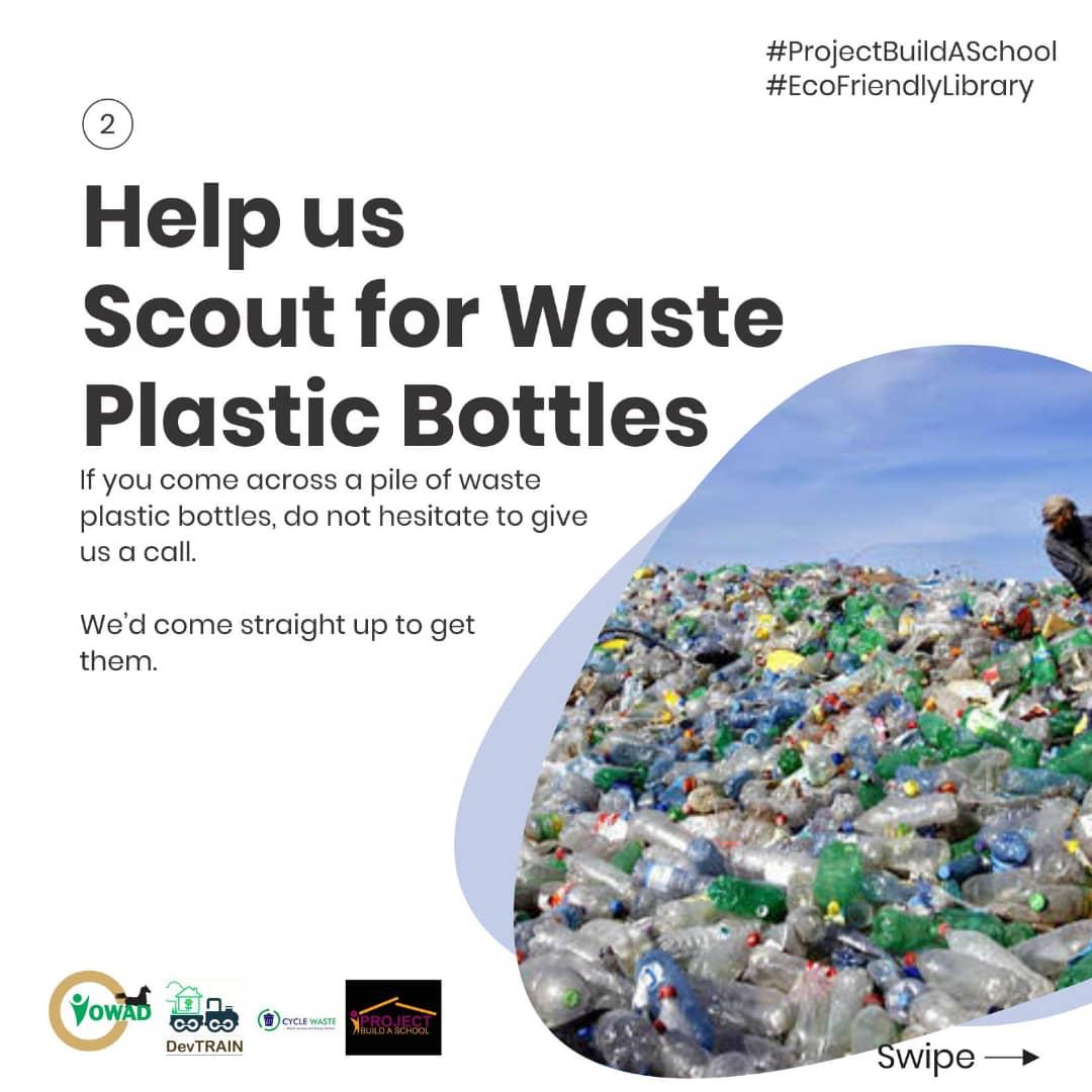 DevTrainNg's tweet photo. EcoLibrary Project is ongoing and we are in need of plastic bottles for construction
Below is how you can participate:
- Donate plastic bottles
- Help us Scout for plastic bottles
- Help spread this message

Call Centre: 08167562044

#EcoLibrary
#ThePlasticBottleDrive https://t.co/VDYmcCvGrk
