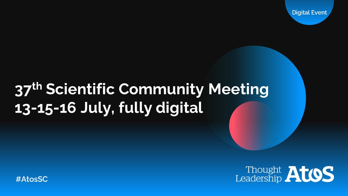 It's time for the 37th Atos Scientific Community Meeting! 3 intense and inspiring days to discuss and shape the future of technology in a fully digital event.
#AtosSC #DigitalTransformation