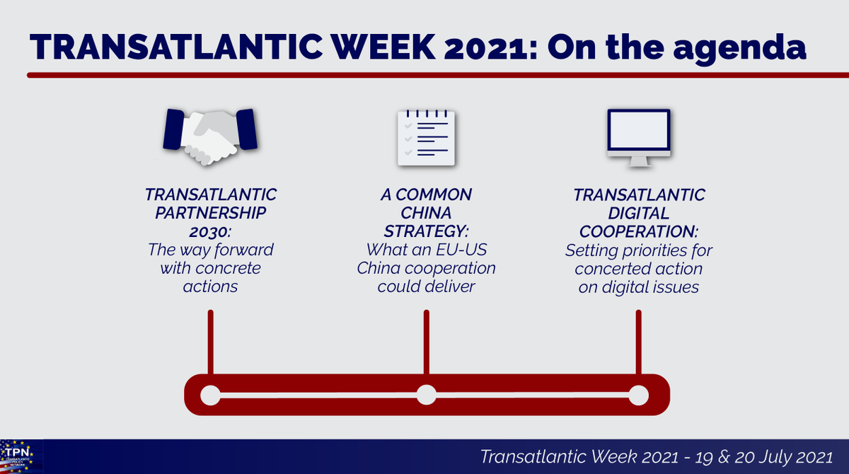 EIF4eu's tweet photo. 🇪🇺🇺🇸 A vibrant EU-US partnership has never been more important.

@TPNOnline's #TransatlanticWeek2021 will be held virtually on 19 &amp; 20 July and will be the perfect opportunity to discuss the priorities ahead. 

Read more 👉🏻 https://t.co/kYomW807XK https://t.co/EhhtslYtJU