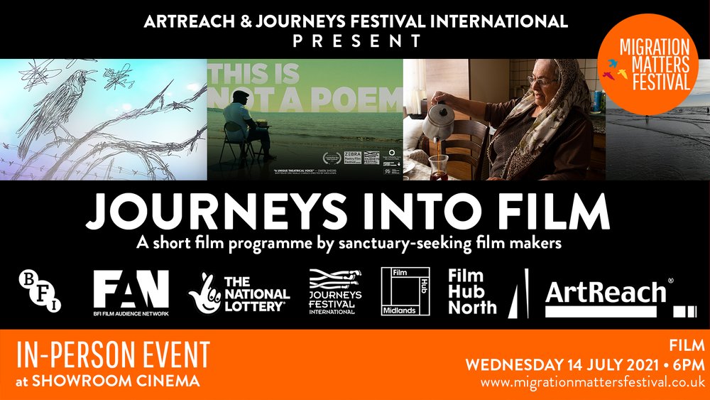 showroomcinema's tweet photo. TOMORROW! 📽️
Join us for a special @MigMatFest event at 6pm:
Journeys Into Film + Q&A
A selection of intimate shorts about the makers’ lived experiences of seeking asylum, refuge or displacement.
Find out more and book: https://t.co/pXaC0jEHmI
#RefugeeWeek #MigMatFest https://t.co/c9juSIAGZZ