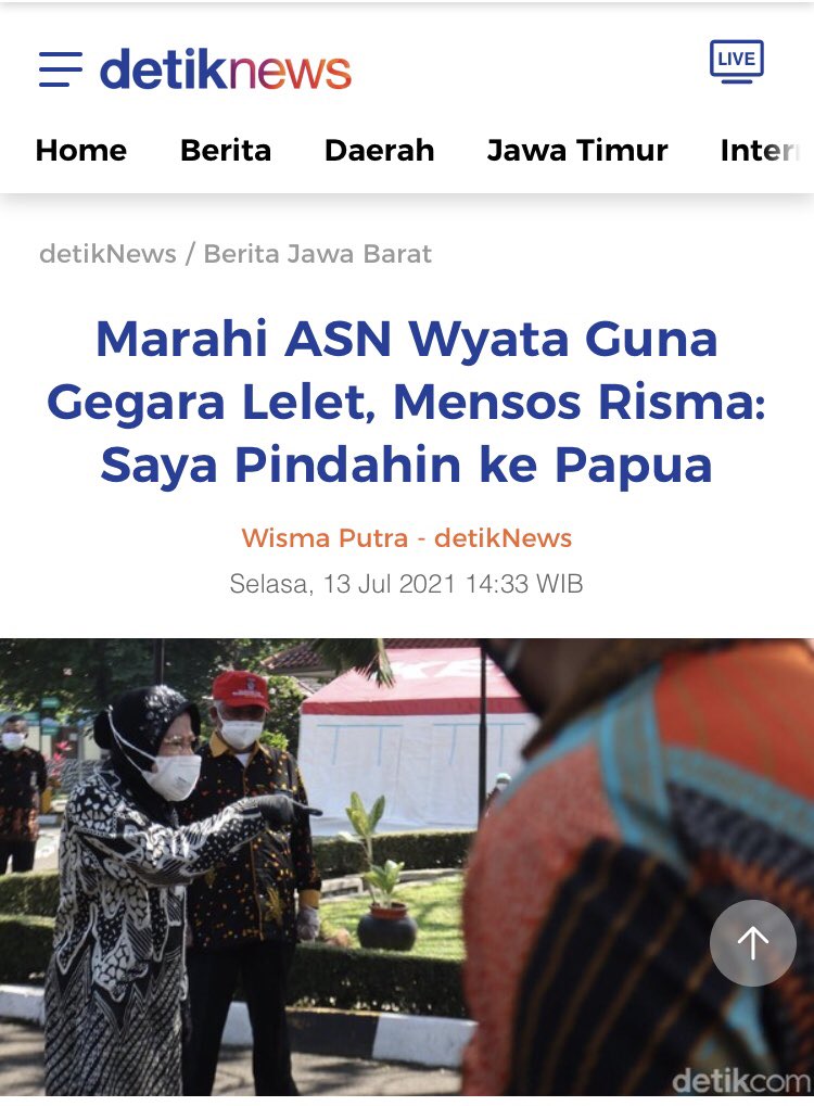 sudjiwotedjo's tweet photo. Maaf, Bu Risma, bila berita ini benar, apakah Bu Risma tidak sedang merendahkan Papua? https://t.co/FxgLEJgQgV