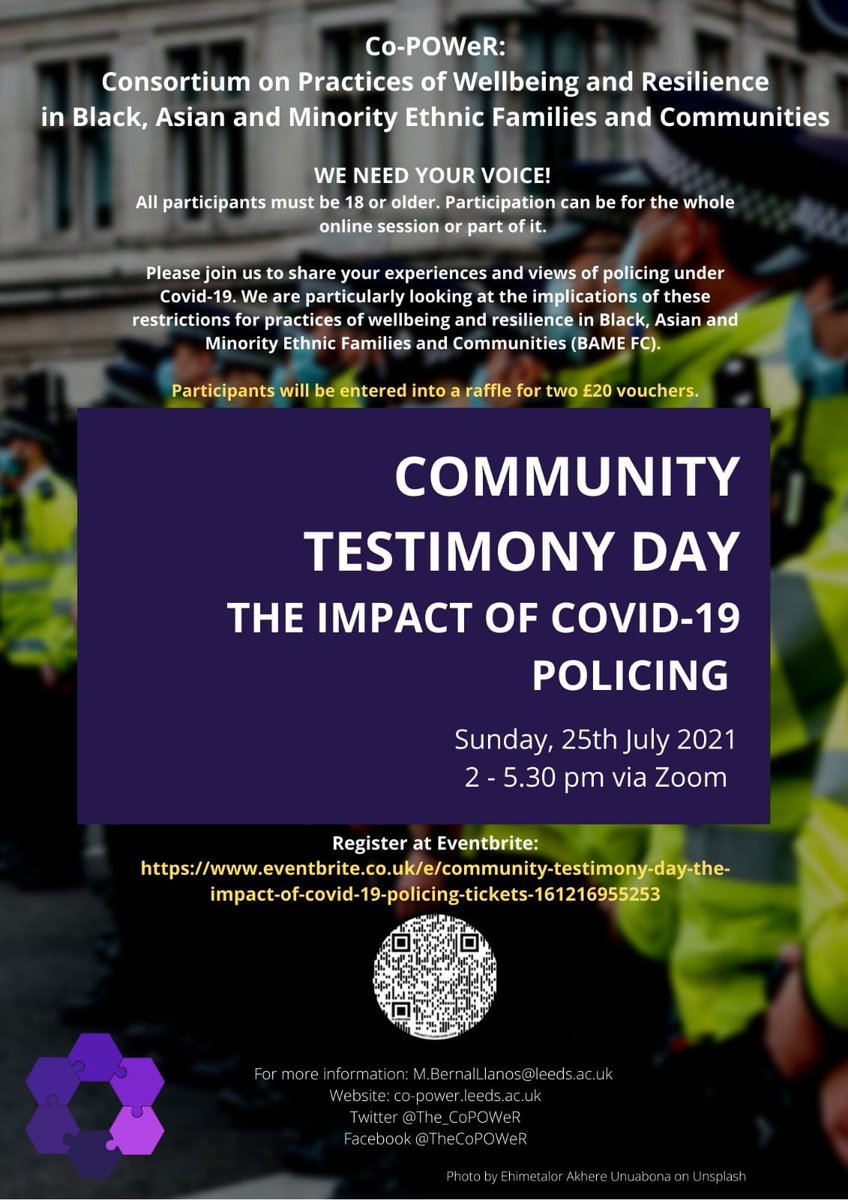 Please do drop into this session to document what has been happening with policing during Covid.