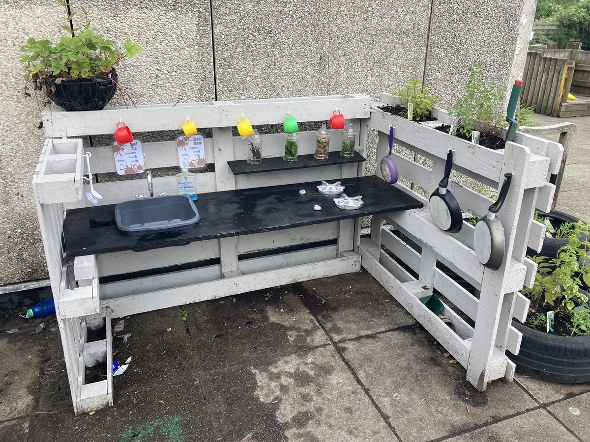 MissSmartLHS's tweet photo. KS1 Mud Kitchen is officially OPEN! Over the summer term Year 2 have been building their very own mud kitchen to have on the KS1 playground. So proud of them all for creating such a wonderful area for all to enjoy 🪵@HeadLHS @MissPlayerLHS #outdoorlearning https://t.co/pOFUsqyaMb