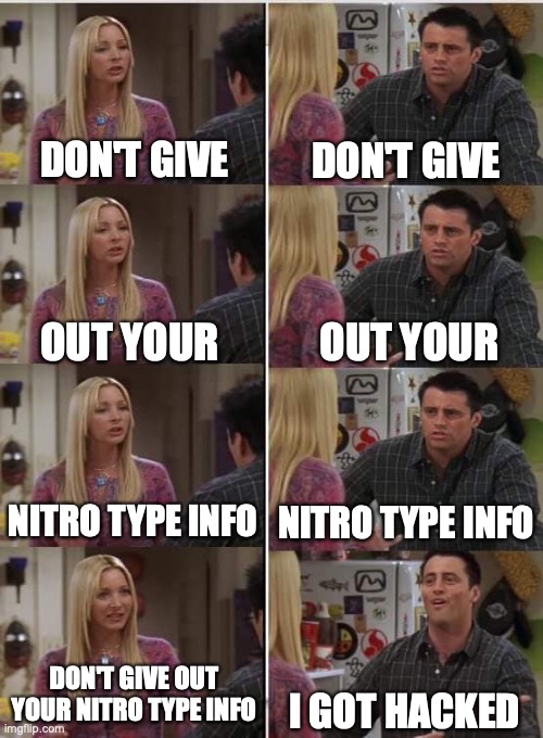 Nitro Type Memes (@nitrotypememes) on Twitter photo keep your account safe! keep your account safe!
