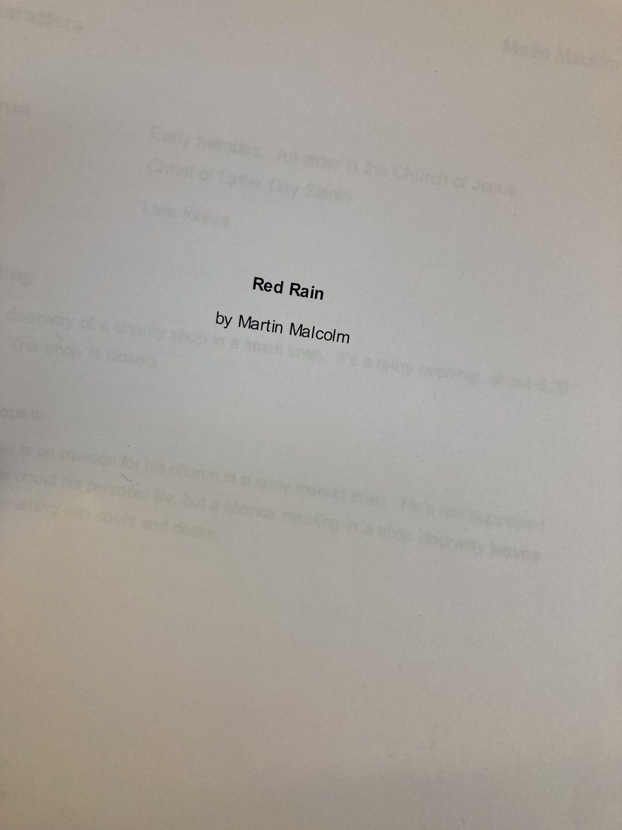 Today is the first day of our Red Rain R&amp;D! 

<a href="/ryanthemellish/">Ryan Mellish</a> and <a href="/johncrayment/">John Rayment</a> will be playing with <a href="/MartinJMalcolm/">Martin Malcolm</a>’s phenomenal script under the direction of <a href="/AlannaBStone/">Alanna Stone</a>, all at <a href="/PengeTheatre/">The Bridge House Theatre</a>. 

And this is just the start.