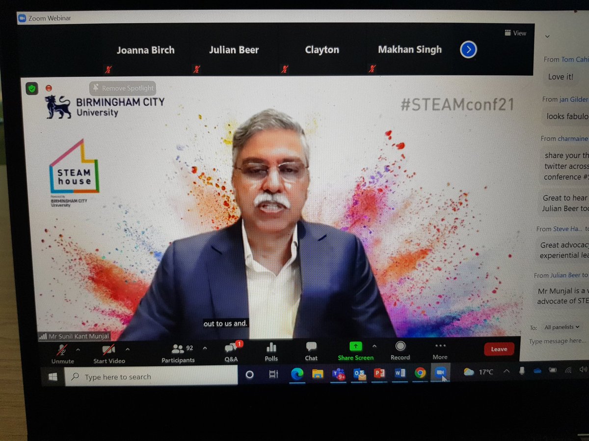 Joanna Birch (@bcujob) on Twitter photo Very powerful call to arms from Mr Sunil Munjal Chair of Hero Corp in keynote address advising we must consider ethics with the STEAM process #STEAMconf21 <a href="/MyBCU/">Birmingham City University</a> <a href="/ProfJulianBeer/">Julian Beer</a> @AlisonHonour1 <a href="/STEAMhouseUK/">STEAMhouse</a> Very powerful call to arms from Mr Sunil Munjal Chair of Hero Corp in keynote address advising we must consider ethics with the STEAM process #STEAMconf21 <a href="/MyBCU/">Birmingham City University</a> <a href="/ProfJulianBeer/">Julian Beer</a> @AlisonHonour1 <a href="/STEAMhouseUK/">STEAMhouse</a>