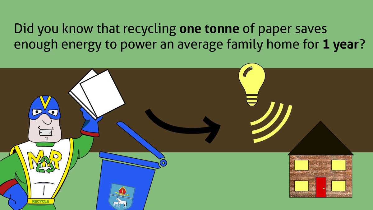 MikeLRecycle's tweet photo. This is a great #recycling fact! Did you know that recycling one tonne of paper saves enough energy to power the average family home for one year? #WednesdayWisdom https://t.co/IkCbr3ktGx
