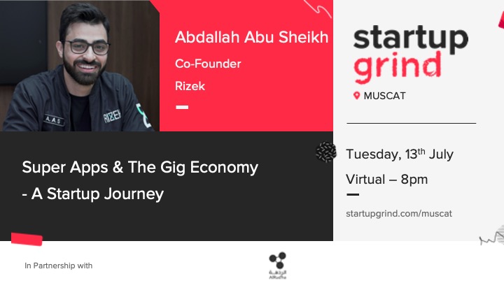 TODAY is the day! It's not too late to register. Join us at 8pm for a #FiresideChat with Abdallah Abu Sheikh, Co-Founder of <a href="/RizekOfficial/">RizekOfficial</a> as he takes us through his journey - #fundraising to success, and everything in between! 
startupgrind.com/e/m27csf/