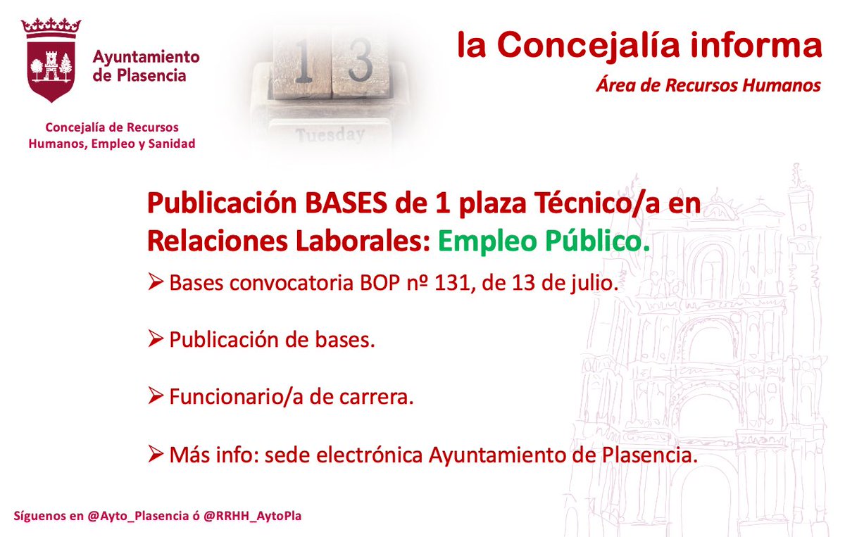 ✅ #martesloco #martes13 <a href="/Ayto_Plasencia/">Ayto. de Plasencia</a> #Plasencia