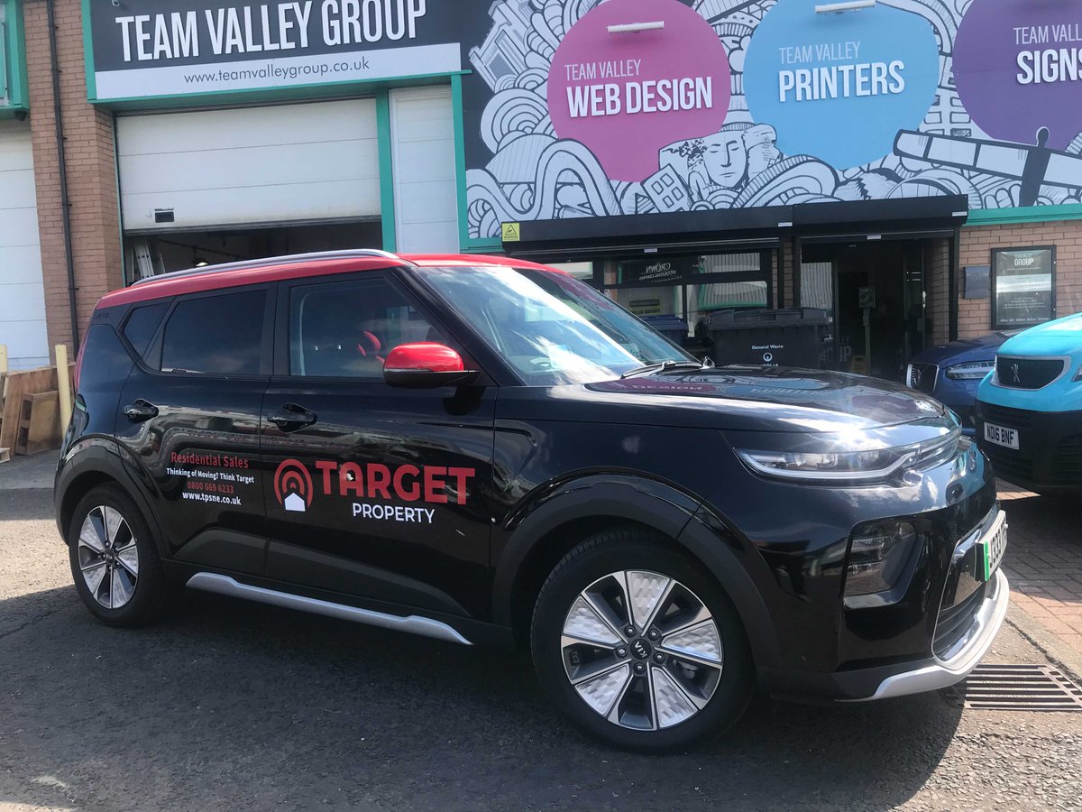 teamvalleyprint's tweet photo. We always enjoy a collaborative project with our sister company @TeamValleySigns. 
When the estate agency, Target Property, approached us with an exciting vehicle graphics project, we were raring to go. 
Vehicle signage is a great way to boost your brand whilst out on the road.🚗 https://t.co/II7YMDtjtr