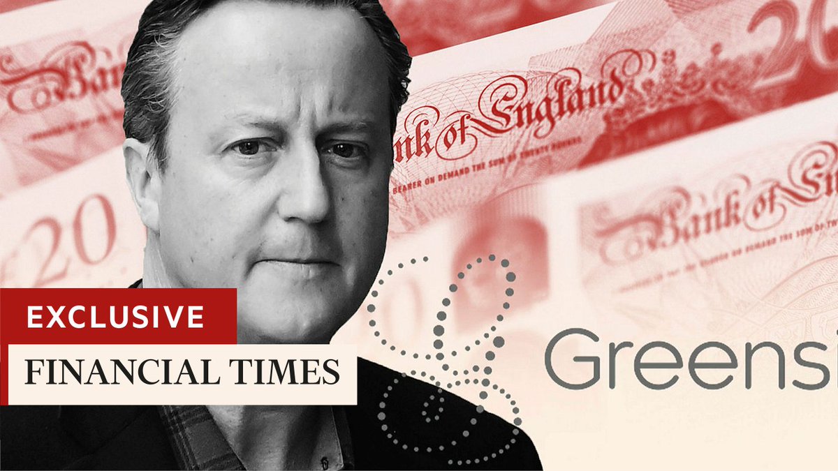 In case you missed it: David Cameron was paid a salary of more than $1m by Greensill Capital, the finance company whose dramatic collapse exposed the former prime minister’s extensive lobbying efforts -  FT Exclusive
on.ft.com/2T9Ef6A