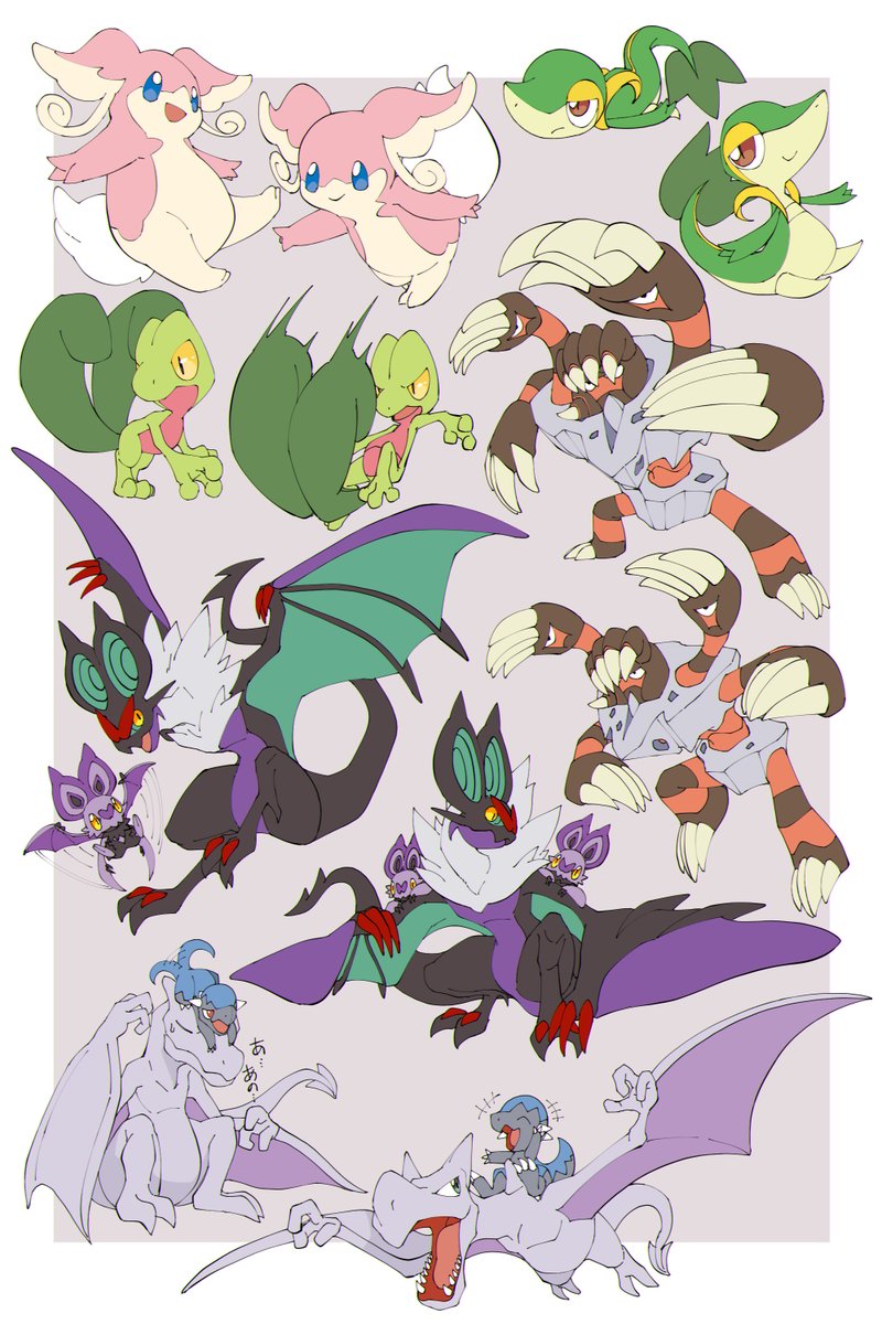 gardevoir ,popplio pokemon (creature) open mouth colored sclera smile yarn ball fire closed eyes  illustration images