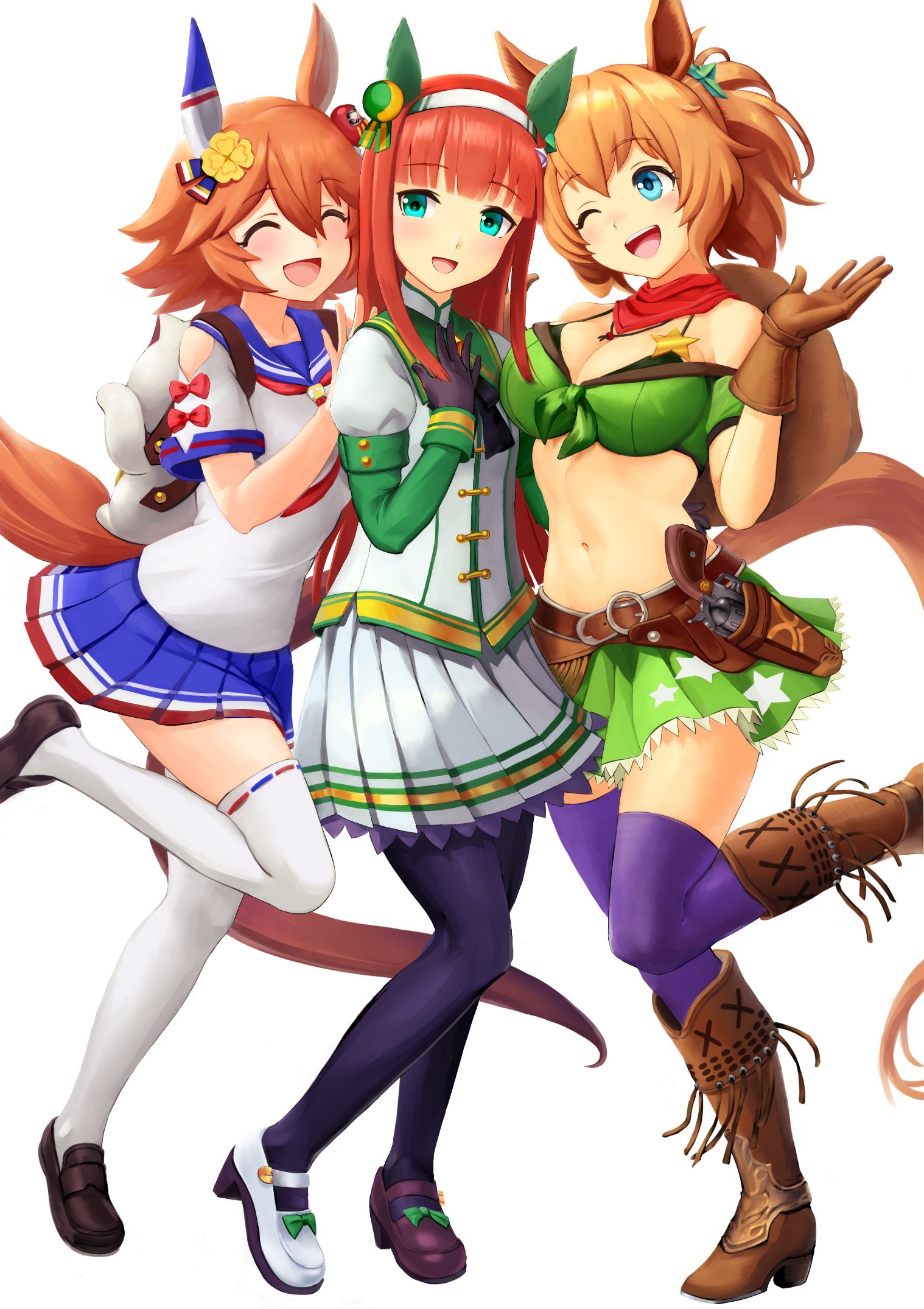 りず ふぃに 修行中 スズカたち仲良し三人組を描きました ウマ娘 サイレンススズカ タイキシャトル マチカネフクキタル T Co Jomut4v4ir Twitter