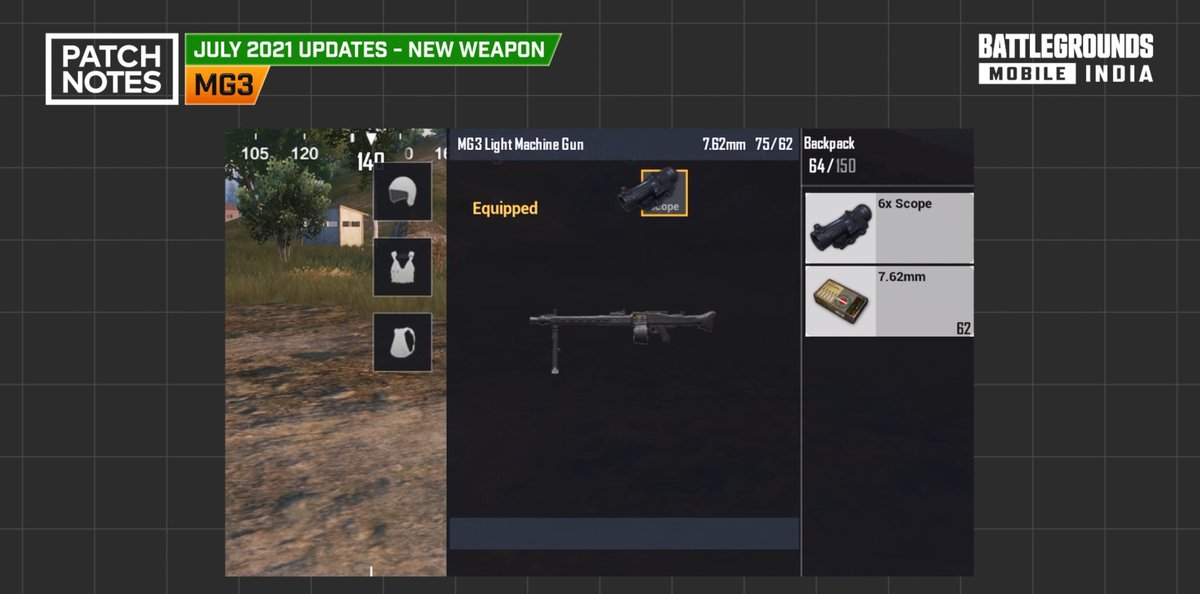 BattlegroundmIn's tweet photo. Dear BATTLEGROUNDS MOBILE INDIA fans,
 
The patch notes for the July update (1.5.0) are out! Read more about it in detail: 

https://t.co/DFMWLuDNkj

#battlegroundsmobileindia
#BREAKING #BGMI #ad #tuesdaymotivations #tuesdayvibe https://t.co/PAcSQfIP7Q