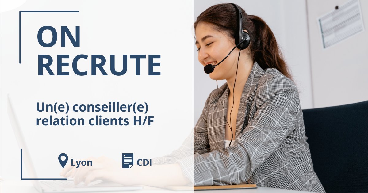 visiativ's tweet photo. 📣#Recrutement
Nous recherchons un(e) conseiller(e) relation clients H/F afin de mener à bien notre accompagnement de proximité auprès de nos clients !
Vous avez le sens du service, de bonnes capacités relationnelles et d'écoute
Postulez ici : https://t.co/mTJH2ALsrO
#opentowork https://t.co/GFZ2hoSkyp