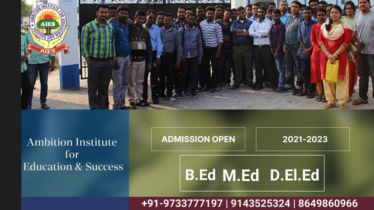 AIESInstitute's tweet image. Getting admission with a WBUTTEPA affiliated B.Ed admission in Kolkata like AIES can offer you the best training and guidance.
Connect with us - 9733777197 | 9143525324 | 8649860966
#wbuttepaapprovedbedcollegeinkolkata #MEdcourse #BEdcourse #AIESinstitution