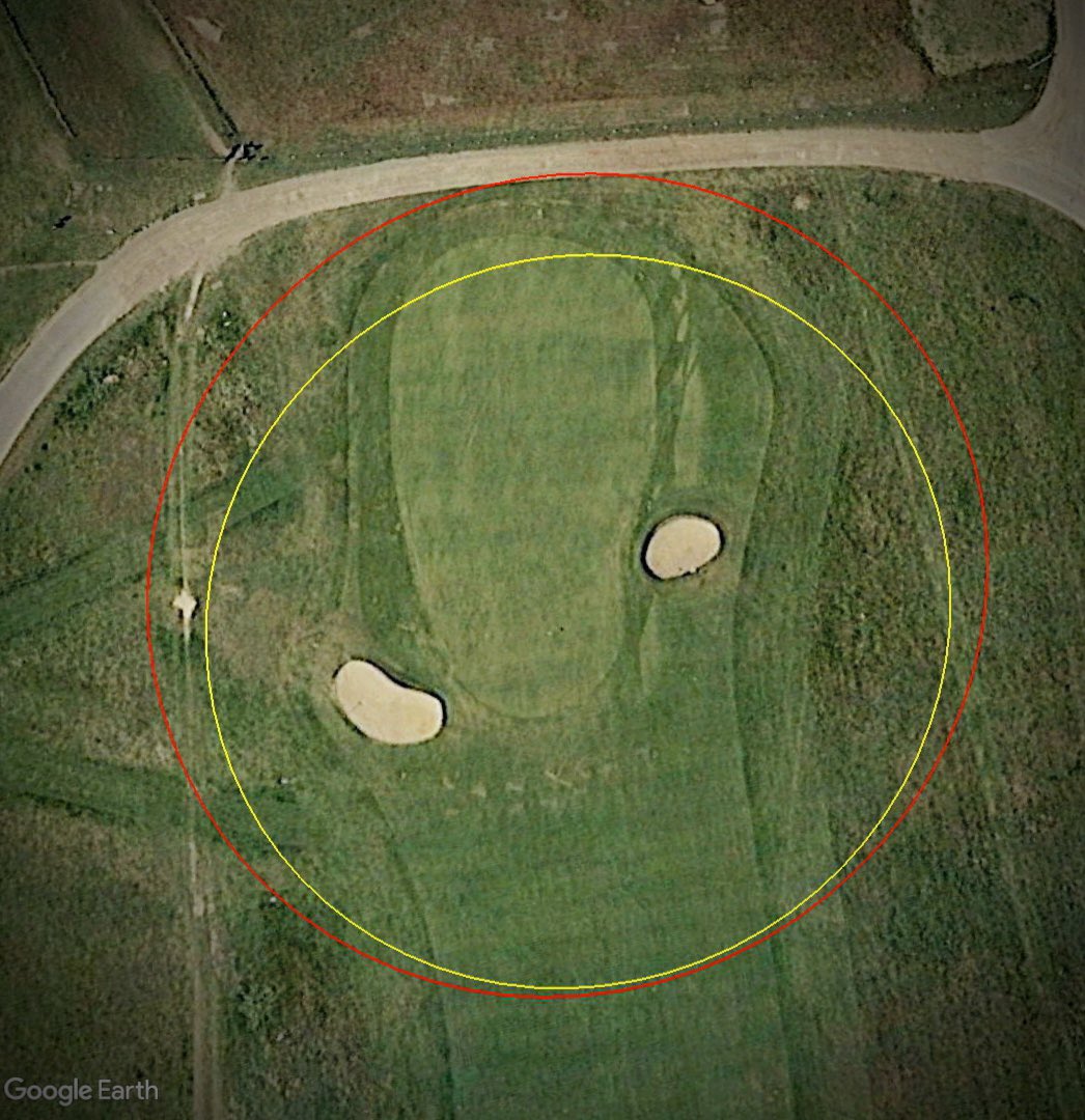 4golfonline's tweet image. More fun for today. Two handicap AVERAGE proximity from 175 to 225 yards. 18th St George’s in long socks and shorts, name the two hcaps. 1 st person to name both right “THAT I SEE” wins a Srixon hat. Retweet and like helps you guess better remember. 👍