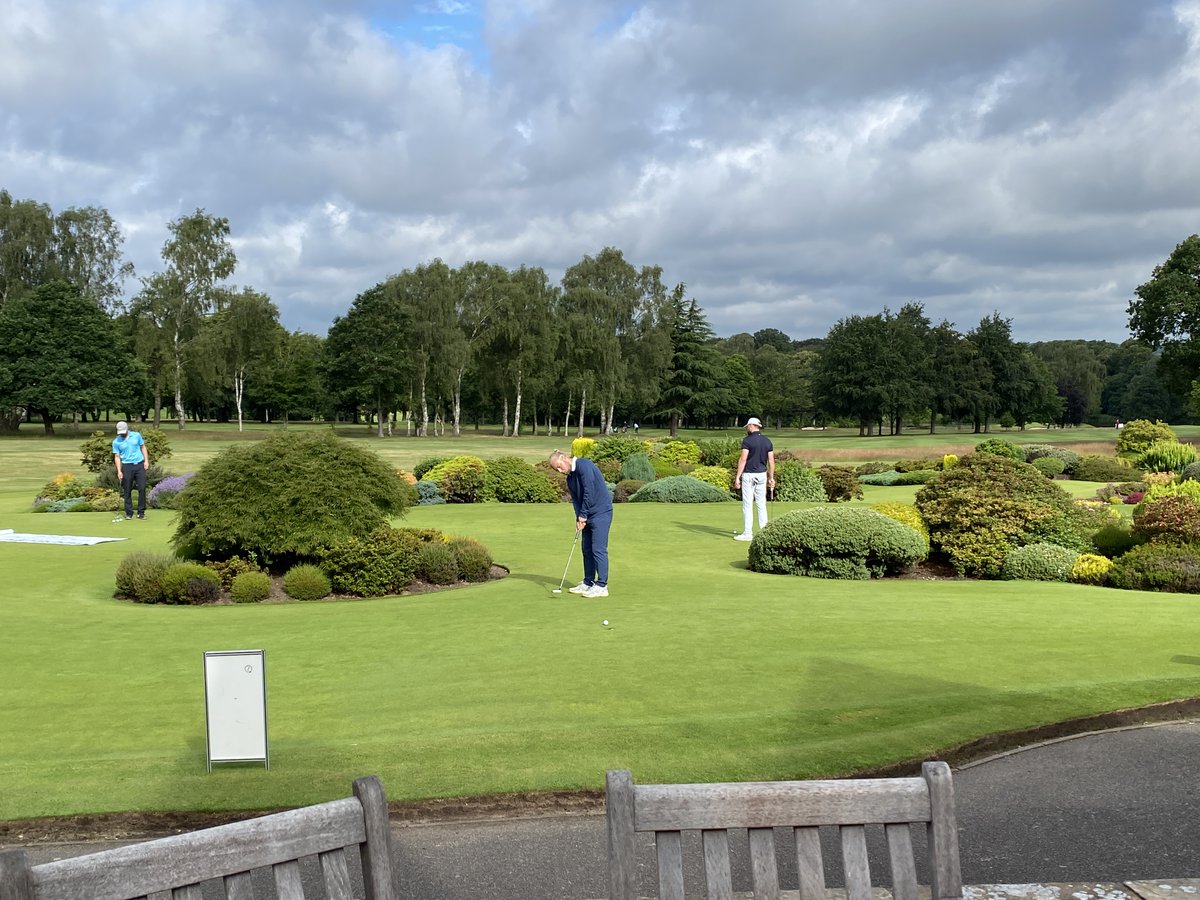secondcityproam's tweet photo. And the winners of the Rod Davies Memorial Trophy &amp; fine wine &amp; glassware were @RealLewisPearce &amp; his team from @AstonWoodGolf who were as keen as mustard practising on the putting green. Congratulations on winning our 54th Tournament and helping us raise funds for @ProstateUK https://t.co/O6atYV3nSG