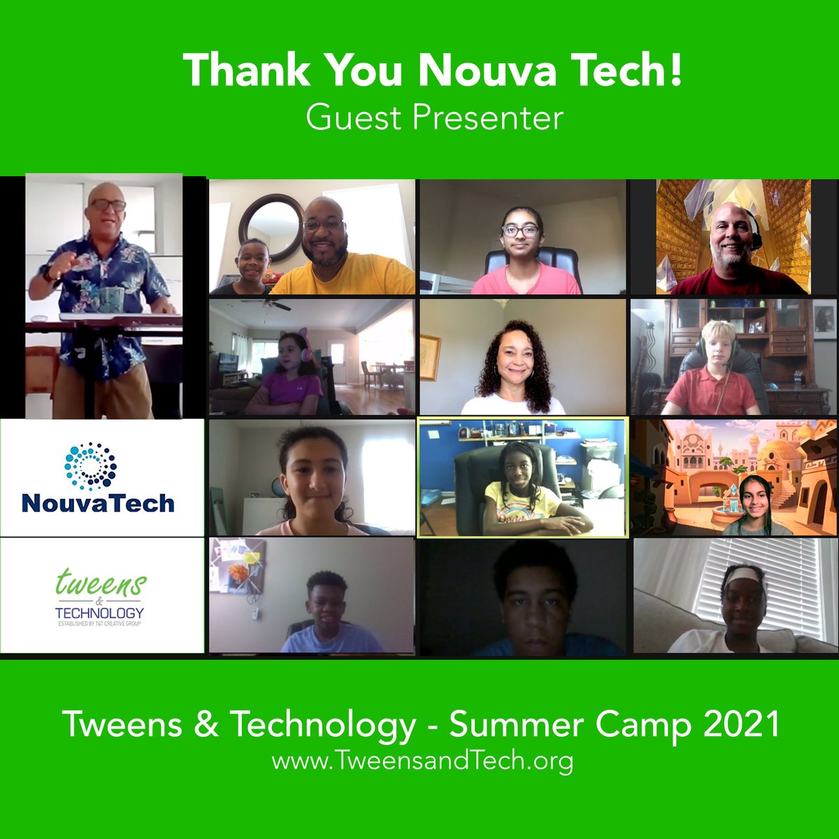 tweensandtech's tweet photo. We are so happy that Alberto Morcote from Nouva Tech presented to our class yesterday!
Special thanks to Robert D. Thompson Colรณn (President & CEO of Nouva Tech) and David Thompson of Xerox.
#tweensandtech #learntechearly #pythoncoding #gamebasedlearning https://t.co/PhuX6wnVli