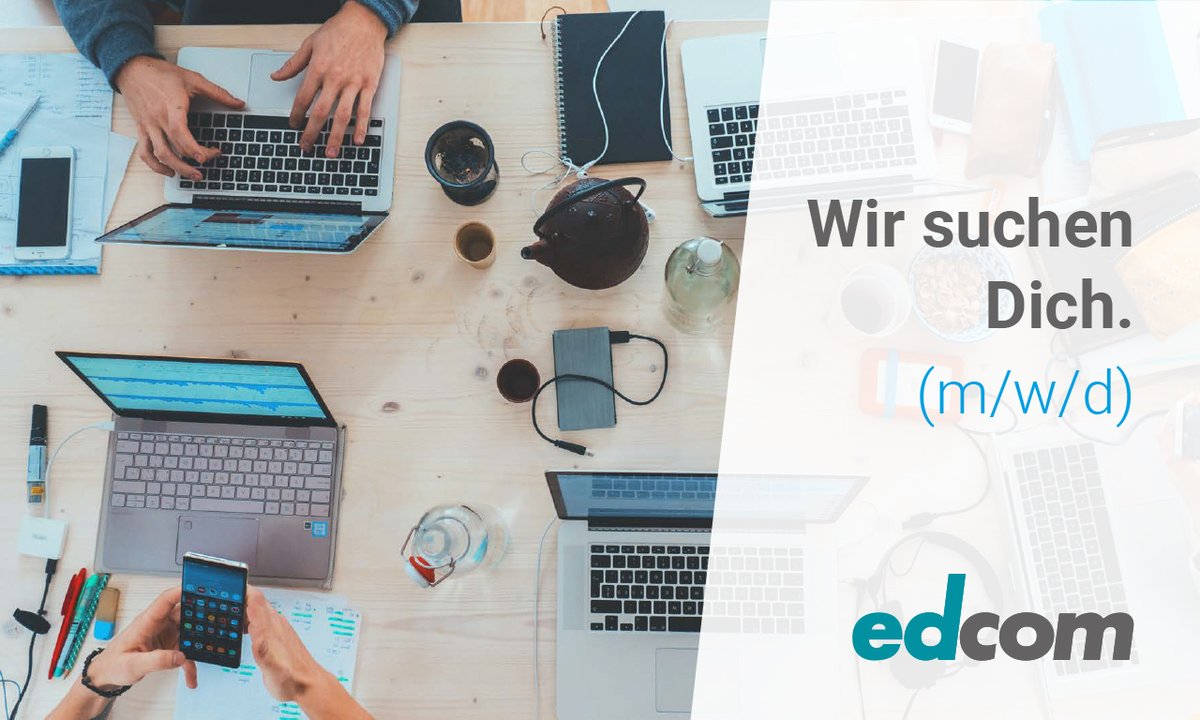 Wir suchen ab sofort #Verstärkung! 
#Bewerben Sie sich jetzt.  edcom.de/karriere 

Wir freuen uns auf Sie!

#career #stellenangebote #jobs #edcom