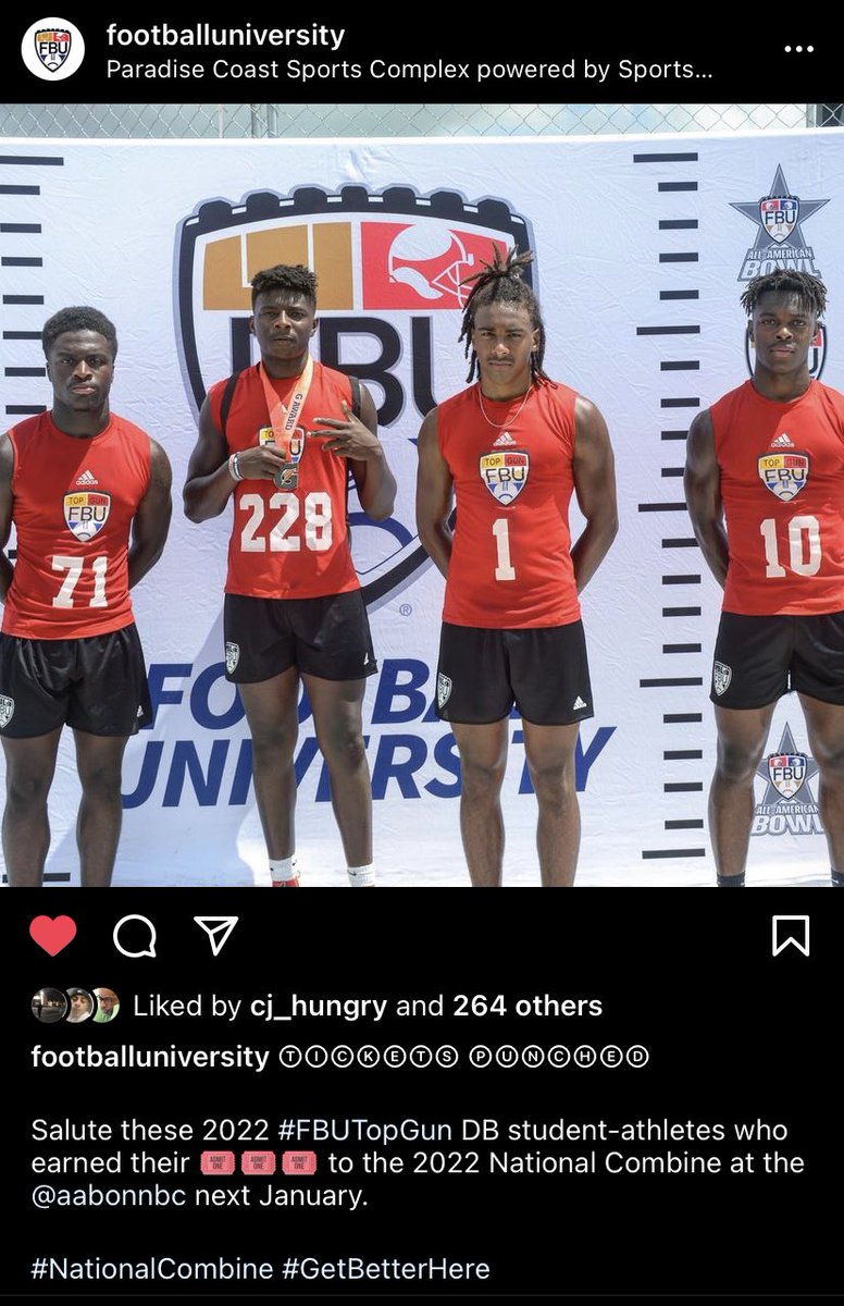 Had a great weekend competing at <a href="/FBUcamp/">Football University</a> Top Gun. I was given the opportunity to learn from some great coaches and battle against some top competition from around the country. Made the All Camp Team for 2022 DBs! 
@eastonfootball @DrCoachBaltz <a href="/CoachBraido/">Coach Braido</a>