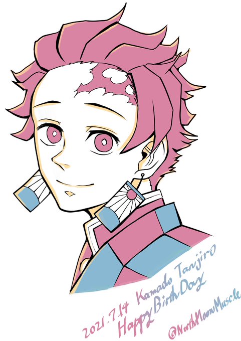 背筋形成太郎さんがTwitterに投稿した竈門炭治郎(鬼滅の刃)のイラスト。