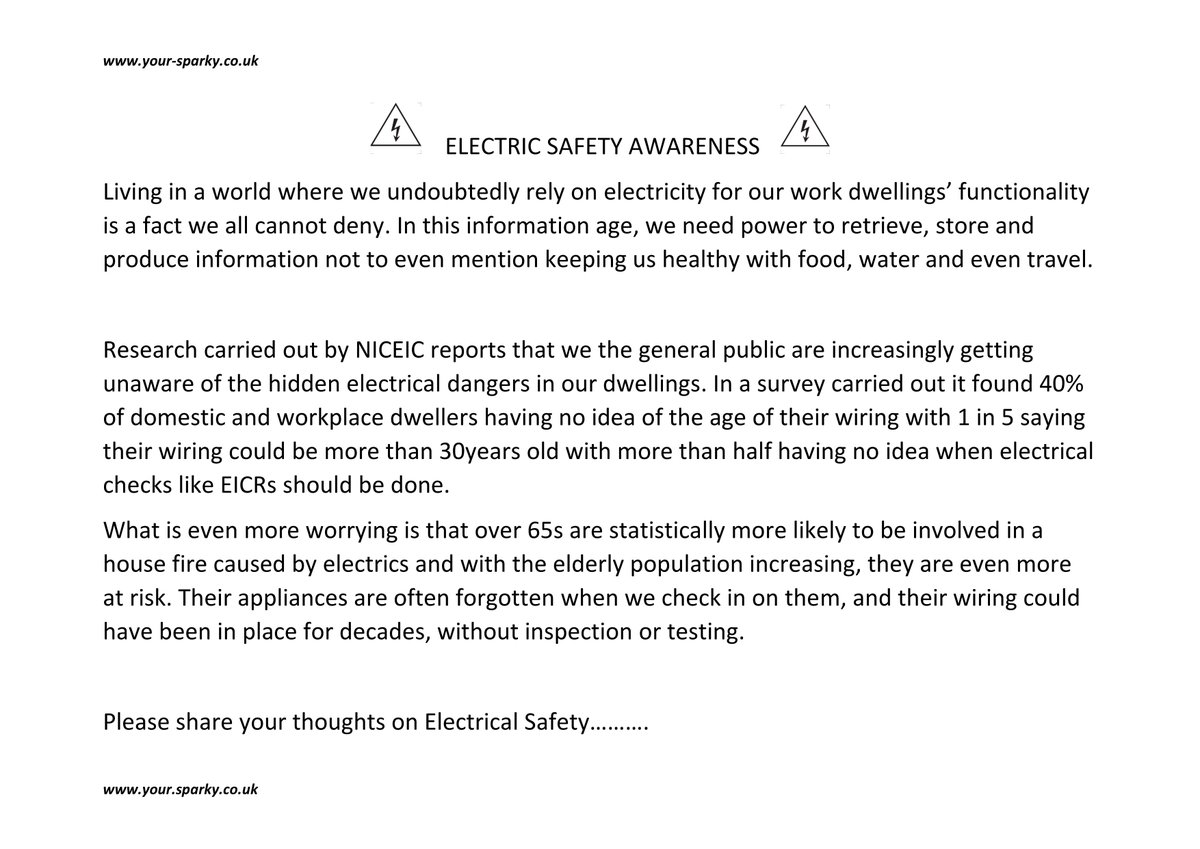 Electricity- Could it be a hidden danger ??
Your responses appreciated