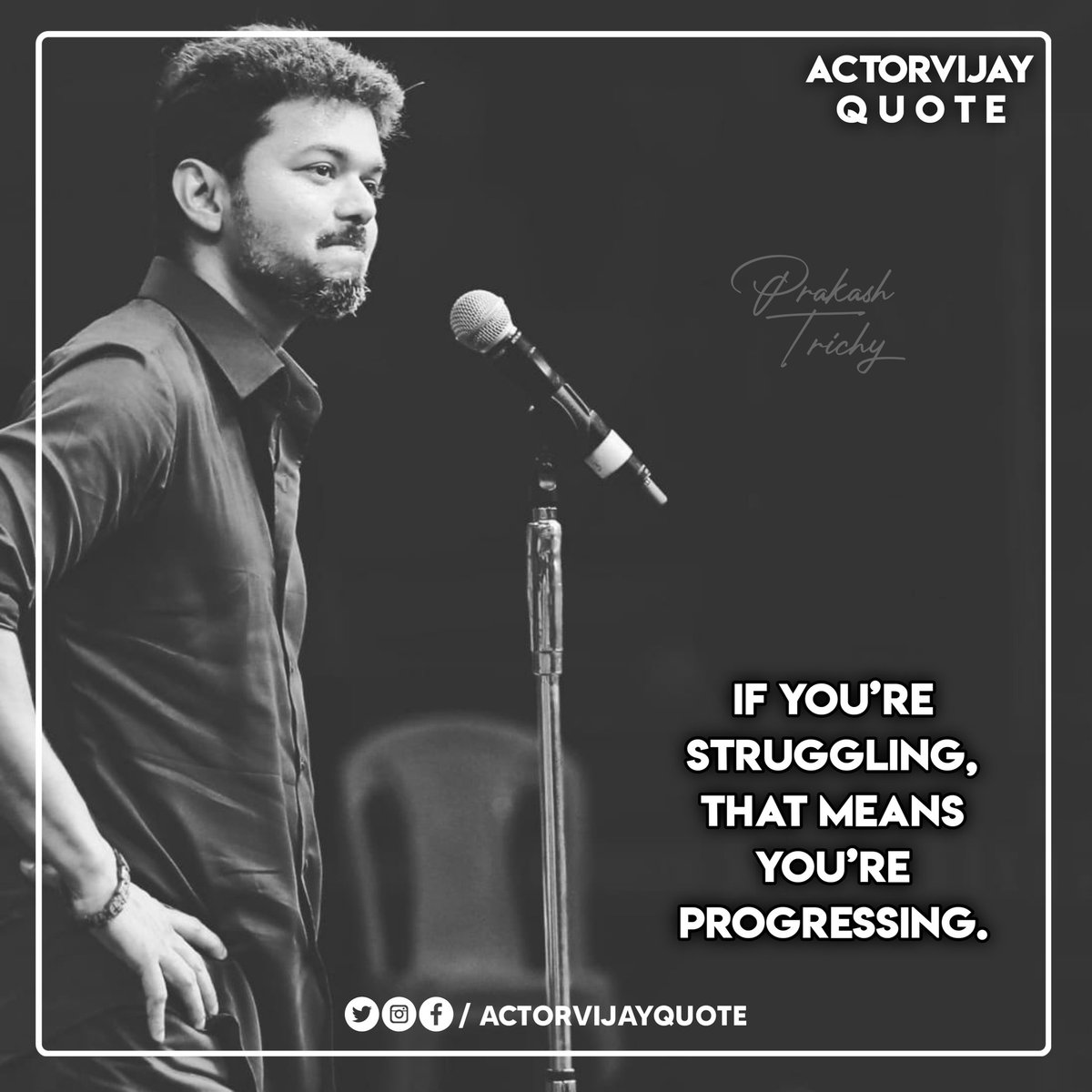 ActorVijayQuote's tweet photo. If you’re struggling, that means you’re progressing.

#Success #Motivation #quote #quotes #inspiration #quoteoftheday #leadership

#Master | @actorvijay | @actorvijayquote 

#ThalapathyVijay #SpreadVIJAYism #actorvijayquote #Vijay #Thalapathy #Beast https://t.co/8FfeXmKLjW